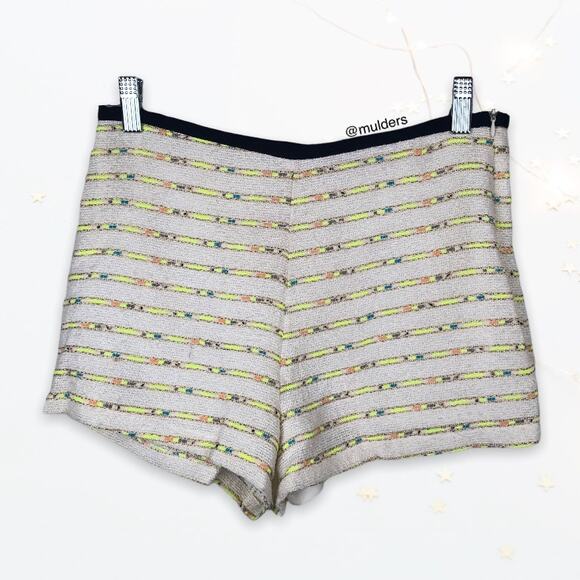 3/$15 🌻 Harper by Francesca's Collection Striped High Waisted Shorts Small - Picture 1 of 7